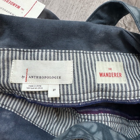 Anthropologie The Wanderer Tie Dye Overalls 27/4 Jumpsuit Blue Straight Leg NEW - Picture 5 of 10